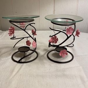 Partylite Cherry Blossom Fragrance Warmer set of 2